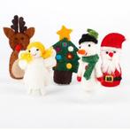 Vilten Vingerpopjes Kerst - 10cm NIEUW, Kinderen en Baby's, Speelgoed | Poppen, Nieuw, Ophalen of Verzenden