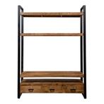 Boekenkast Mangohout Britt 150 cm, Huis en Inrichting, Kasten | Boekenkasten, 150 tot 200 cm, Nieuw, Industriële meubels, 25 tot 50 cm