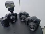 Canon EOS 1000, 1000f, 500 mit Objekiven und Blitzgerät, Audio, Tv en Foto, Fotocamera's Analoog, Nieuw