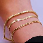 Gouden Herringbone Armband 14K, Verzenden, Nieuw, Goud, Goud