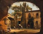 Giuseppe Bisi (1787–1869) - Nel cortile (1838), Antiek en Kunst