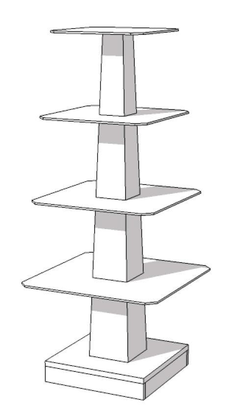 Glossy witte piramide tafel 160 cm, Zakelijke goederen, Kantoor en Winkelinrichting | Winkel en Inventaris