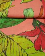 Viscose Bladeren & Bloemen Koraal, Nieuw, Overige kleuren