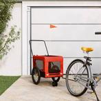 vidaXL Hondenfietstrailer oxford stof en ijzer oranje en, Verzenden, Nieuw