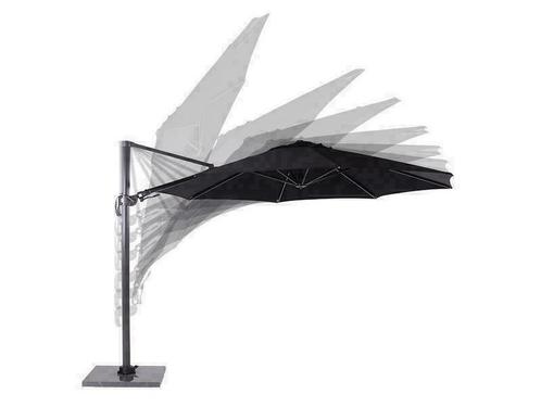 Garden Impressions Zweefparasol Hawaii 3,5 mtr zwart, Tuin en Terras, Parasols, Zweefparasol, Nieuw, 3 tot 4 meter, Kantelbaar