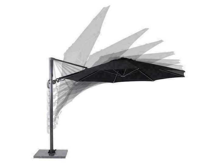 Garden Impressions Zweefparasol Hawaii 3,5 mtr zwart, Tuin en Terras, Parasols, Zweefparasol, Nieuw, 3 tot 4 meter, Kantelbaar