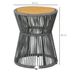 TRUUSK Tuintafel Boho-stijl Weerbestendig PE Rattan 39cm X 3, Tuin en Terras, Verzenden, Nieuw