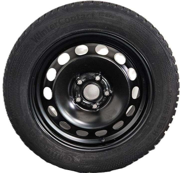 Winterset | 16 inch Staal zwart | VW | AUDI | SEAT | SKODA, Auto-onderdelen, Banden en Velgen, 16 inch, Winterbanden, 205 mm, Personenwagen