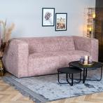 40% Korting: 2,5-zits bank Memphis roze stof chenille, Ophalen, Zo goed als nieuw, Stof, Modern