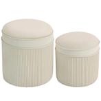 2-delige Set Zitkrukken Met Opbergruimte, Kruk Met Deksel, R, Verzenden, Nieuw