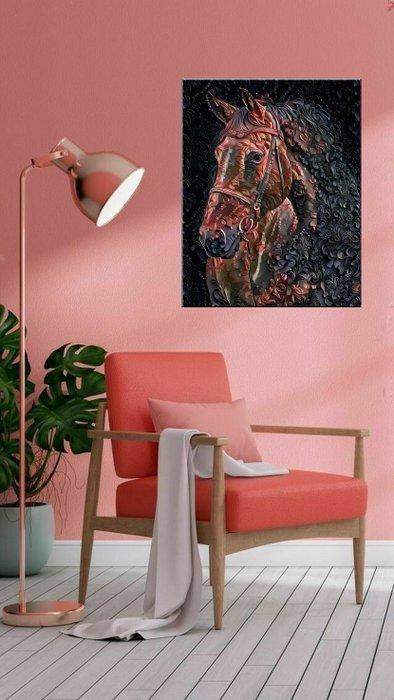 Lea Roche - GRAND COURRIER, HORSE - NO RESERVE, Antiek en Kunst, Kunst | Schilderijen | Modern