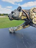 Beeld, panter steam punk - 21 cm - Keramiek