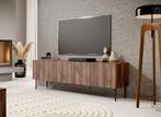 TV-Meubel eiken 190x40x58 - 4 deuren metalen pootjes, Huis en Inrichting, Kasten | Televisiemeubels, Overige materialen, Verzenden