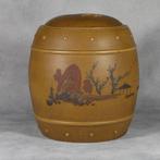 Chinese gegraveerde Yixing-theecontainer - Keramiek - China, Antiek en Kunst