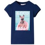 vidaXL Kindershirt 104 marineblauw, Verzenden, Nieuw