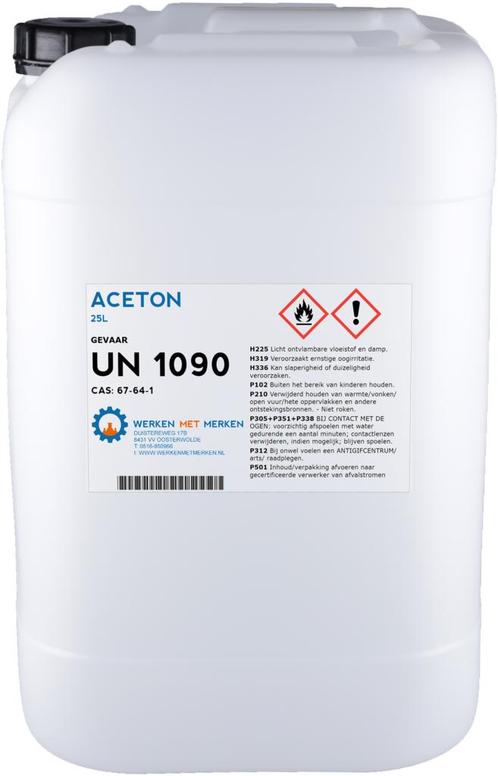 Wmm Chemie Aceton 20 l, can, Doe-het-zelf en Verbouw, Overige Doe-het-zelf en Verbouw, Nieuw, Verzenden