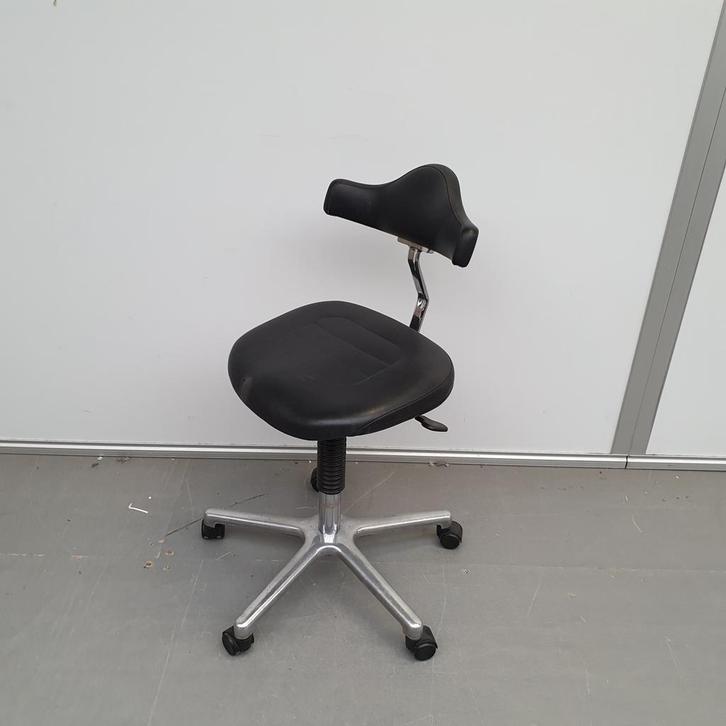 Labkoo medische werkstoel - zwarte skai, Huis en Inrichting, Stoelen, Ophalen of Verzenden