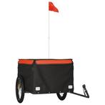 Fietstrailer 45kg - Zwart/Oranje | Retourdeal | 35% Korting!, Fietsen en Brommers, Fietsaccessoires | Aanhangers en Karren, Bagagekar