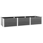 vidaXL Plantenbak verhoogd 300x100x54 cm HKC grijs, Tuin en Terras, 100 cm of meer, Verzenden, Nieuw, Hout