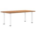 vidaXL Eettafel met natuurlijke rand massief eikenhout, Huis en Inrichting, Verzenden, Nieuw