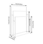 Wit Vrijstaand Handdoekenrek – 3 Niveaus Verticaal, Verzenden, Nieuw
