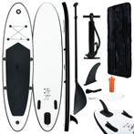 vidaXL Stand Up Paddleboardset opblaasbaar zwart en wit, Watersport en Boten, Verzenden, Nieuw