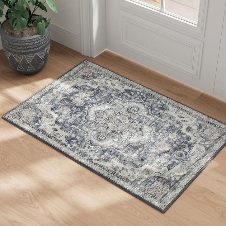 Vloerkleed - DecoHome - Antislip en Vintage - Grijs, Huis en Inrichting, Stoffering | Tapijten en Kleden, Grijs, Nieuw, Ophalen of Verzenden