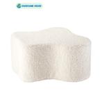 Poef kinderkamer | Creme wit (woonaccessoires, teddy stof), Ophalen of Verzenden, Nieuw