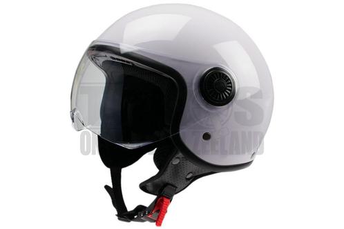 Helm Vito Jethelm Loreto glans wit, Fietsen en Brommers, Brommerhelmen, Nieuw, Ophalen of Verzenden