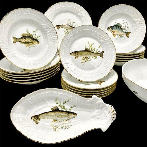 Richard Ginori - Eetservies (26) - Vecchio Fischdekor -, Antiek en Kunst, Antiek | Meubels | Tafels
