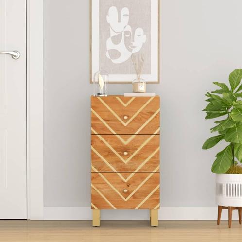 vidaXL Dressoir 40x33,5x75 cm massief mangohout bruin en, Huis en Inrichting, Kasten | Dressoirs, 25 tot 50 cm, Nieuw, Minder dan 50 cm