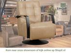 Leren draaifauteuil Mind - Kenia Taupe (taupe/bruin) -, Nieuw, Ophalen of Verzenden, 50 tot 75 cm, Industrieel, Modern