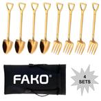 Fako Bijoux - Gebak Bestek - Dessert Bestek - Schep & Hark -, Verzenden, Nieuw