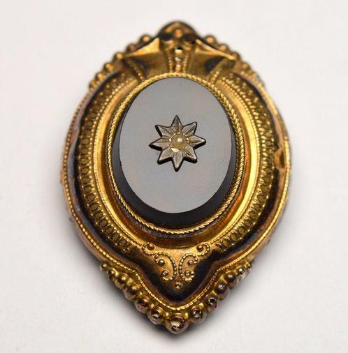 Zonder Minimumprijs - Broche - 18 karaat Geel goud,, Sieraden, Tassen en Uiterlijk, Antieke sieraden