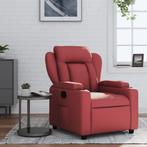 vidaXL Fauteuil verstelbaar kunstleer wijnrood, Huis en Inrichting, Fauteuils, Verzenden, Nieuw