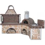 Buitenkeuken set bbq met pizzaoven en gootsteen - brown..., Ophalen of Verzenden, Nieuw