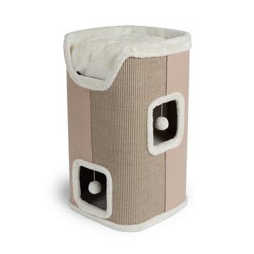 Luxe krabton voor katten - beige - Ø 43 x 75 cm beschikbaar voor biedingen