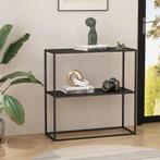 [en.casa] Console tafel Strömstad sidetable 80x79,5x26 cm zw, Huis en Inrichting, Verzenden, Nieuw