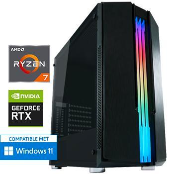 Ryzen 7 7700 - RTX 4070 - 32GB - 1TB  - WiFi - BT Game PC, Computers en Software, Desktop Pc's