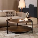 40% Korting: Salontafel Rio Ø90 cm rustiek eiken, Ophalen, Scandinavisch, Japandi, Landelijk, Modern, Zo goed als nieuw, Eikenhout