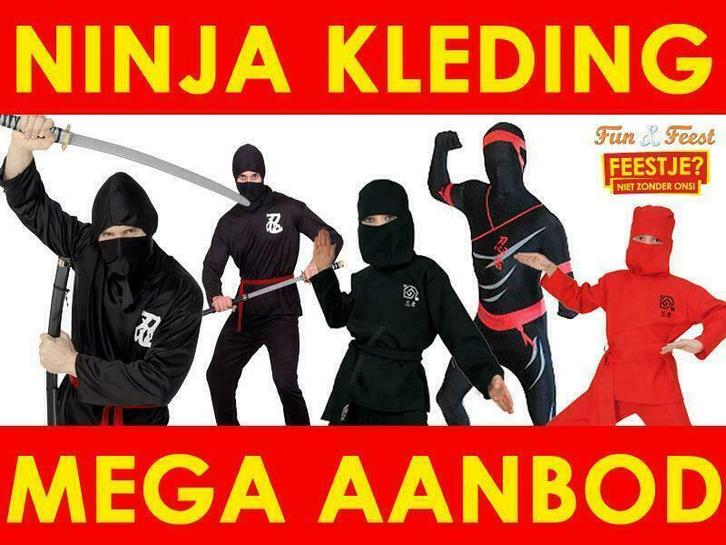 Ninja carnavalskleding - Mega aanbod ninja pakken, Kinderen en Baby's, Carnavalskleding en Verkleedspullen, Jongen of Meisje, Nieuw