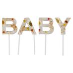 Babyshower Cupcake Toppers Baby 4st, Nieuw, Verzenden
