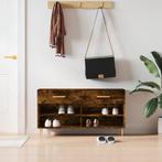 vidaXL Schoenenbank 102x35x55 cm bewerkt hout gerookt, Verzenden, Nieuw