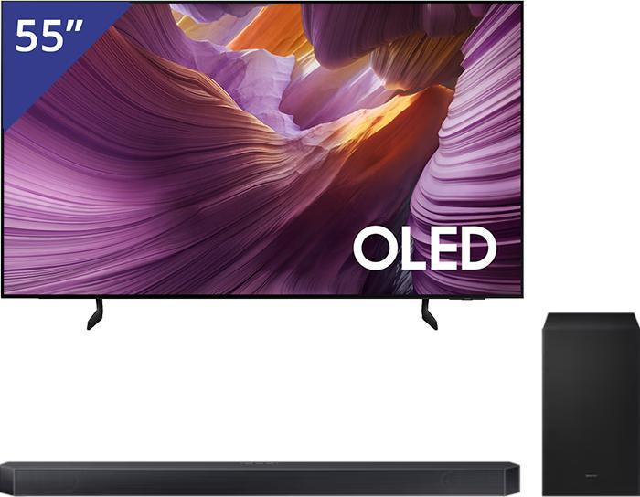 Samsung 55 inch OLED TV + Soundbar met Subwoofer, Audio, Tv en Foto, Soundbars, Nieuw