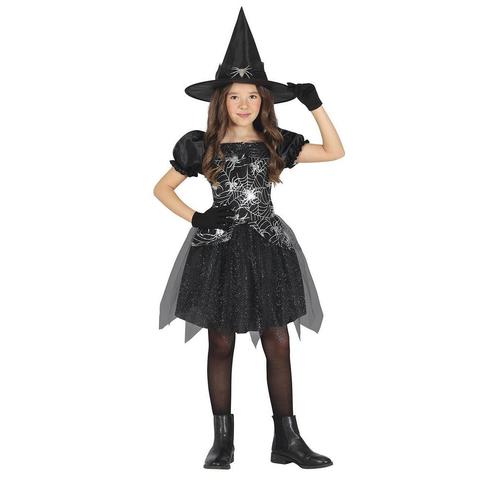 Heks Halloween Kostuum Meisje Zilver, Hobby en Vrije tijd, Feestartikelen, Nieuw, Verzenden