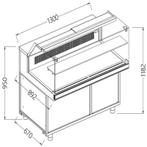 Statische gekoelde toonbankvitrine voor snacks_lage ruiten,, Verzenden, Nieuw in verpakking