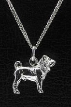 Zilveren Sharpei ketting hanger - groot, Verzenden, Nieuw