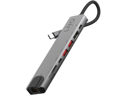 Linq LQ48010 - Pro Multiport Hub 8in1 USB-C - 4K HDMI USB-C, Huis en Inrichting, Woonaccessoires | Overige, Zo goed als nieuw