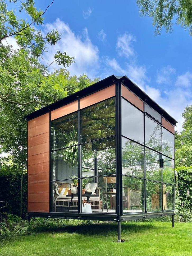 Glazen tuinhuis serre tuinkamer tuinkantoor tuinkas glas, Tuin en Terras, Tuinhuizen, 200 tot 400 cm, 3 ramen of meer, 250 tot 500 cm