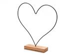 Frame metalen hart op houten voet +/- 44 cm zwart metal, Hobby en Vrije tijd, Ophalen of Verzenden, Nieuw